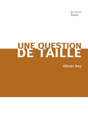cover image of Une question de taille